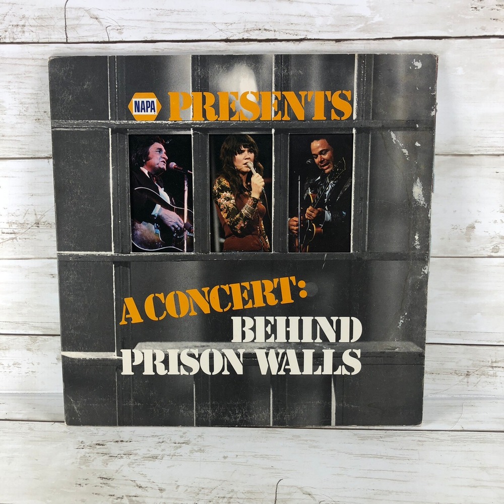 Johnny Cash Linda Ronstadt Roy Clark Behind Prison Walls Vinyl LP 1978 NAPA